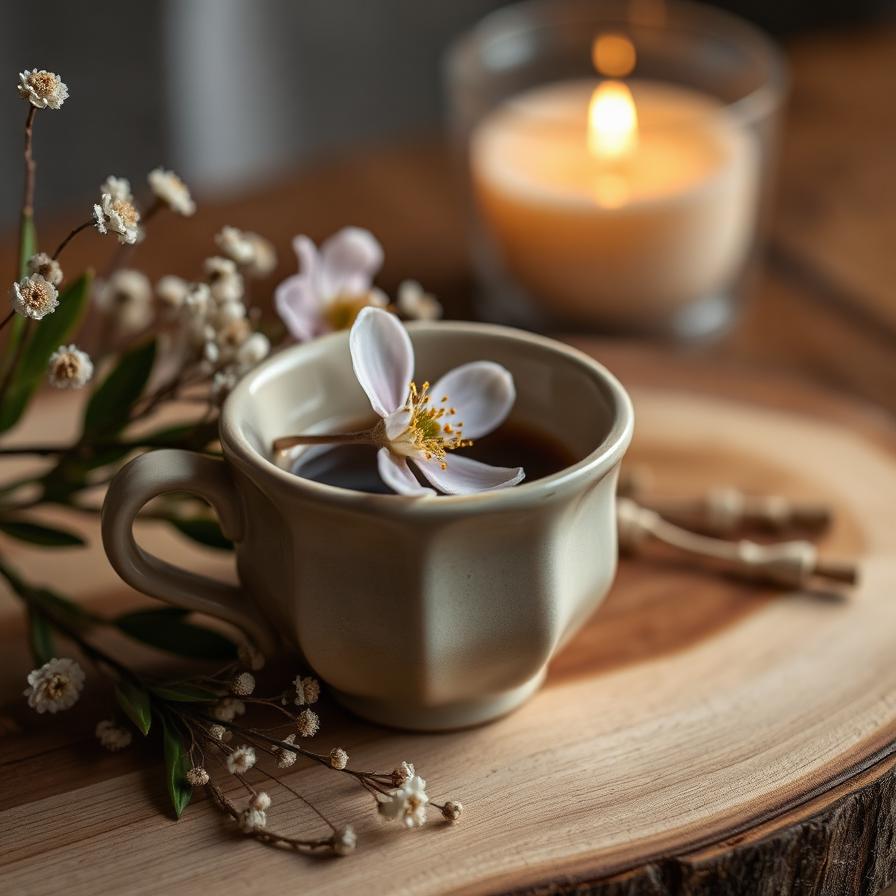 Tisane et bougie